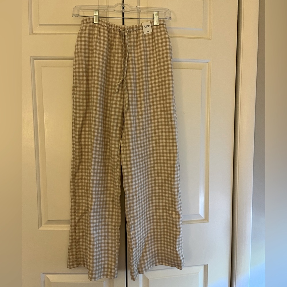 Abercrombie linen-blend pull on pants XXSP
